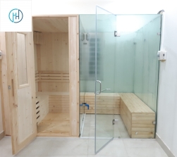 phòng xông hơi  kết hợp giữa khô và ướt.